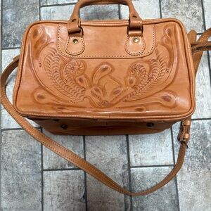 Forgotten West Leather Tooled Handbag